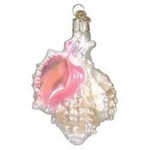 Old World Christmas Glass Ornament Mexican Seashell 12177 Summer Beach Theme NEW